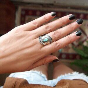 Boho vintage turquoise ring